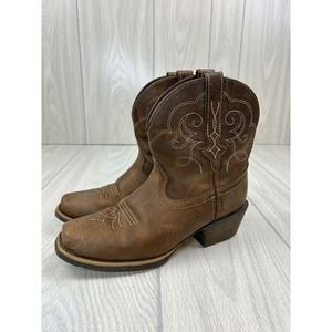 Ladies Justin Chellie Tan Western Short Boot-Style L9510-Women Size 7.5B